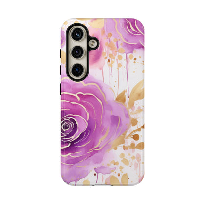 Radiant Purple & Gold Floral - Samsung Galaxy Series Case