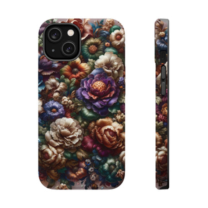 Floral Elegance MagSafe Compatible iPhone Case – Protective Dual-Layer Design with Vibrant Full-Wrap Print