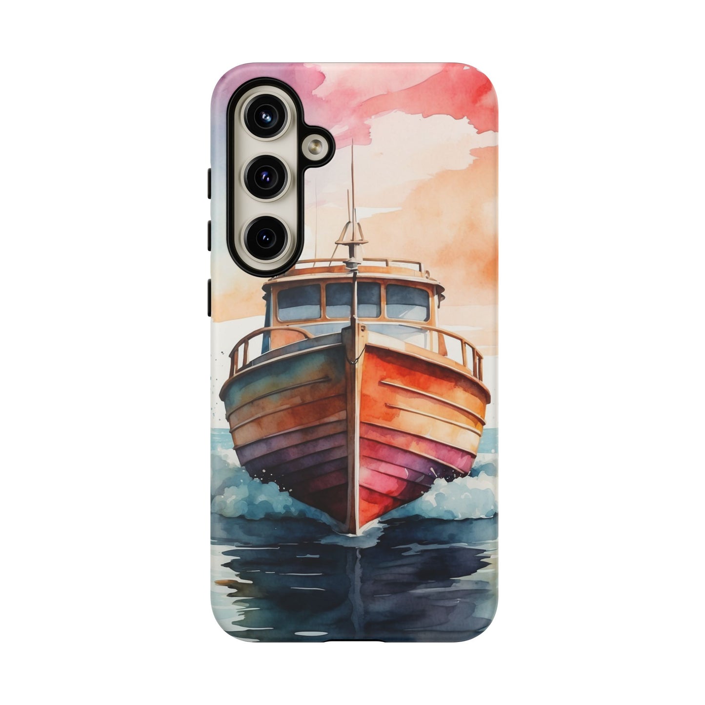 Sunset Sail Watercolor Boat – Samsung Galaxy Series Case