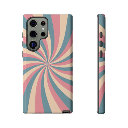 Vintage Pastel Swirl  Samsung Galaxy Case – Dual-Layer Protection with 70s-Inspired Design