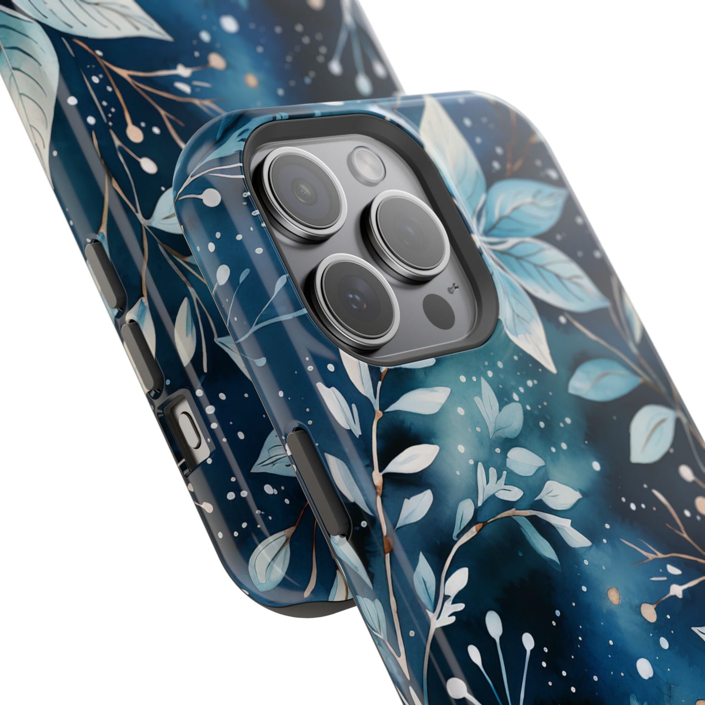 Midnight Frost Botanical – MagSafe iPhone Case