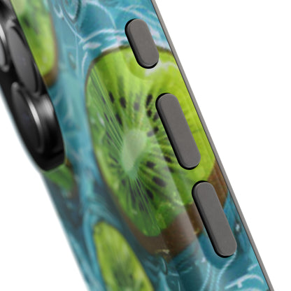 Tropical Kiwi Splash MagSafe iPhone Case – Tough Dual-Layer, Vibrant Summer Design