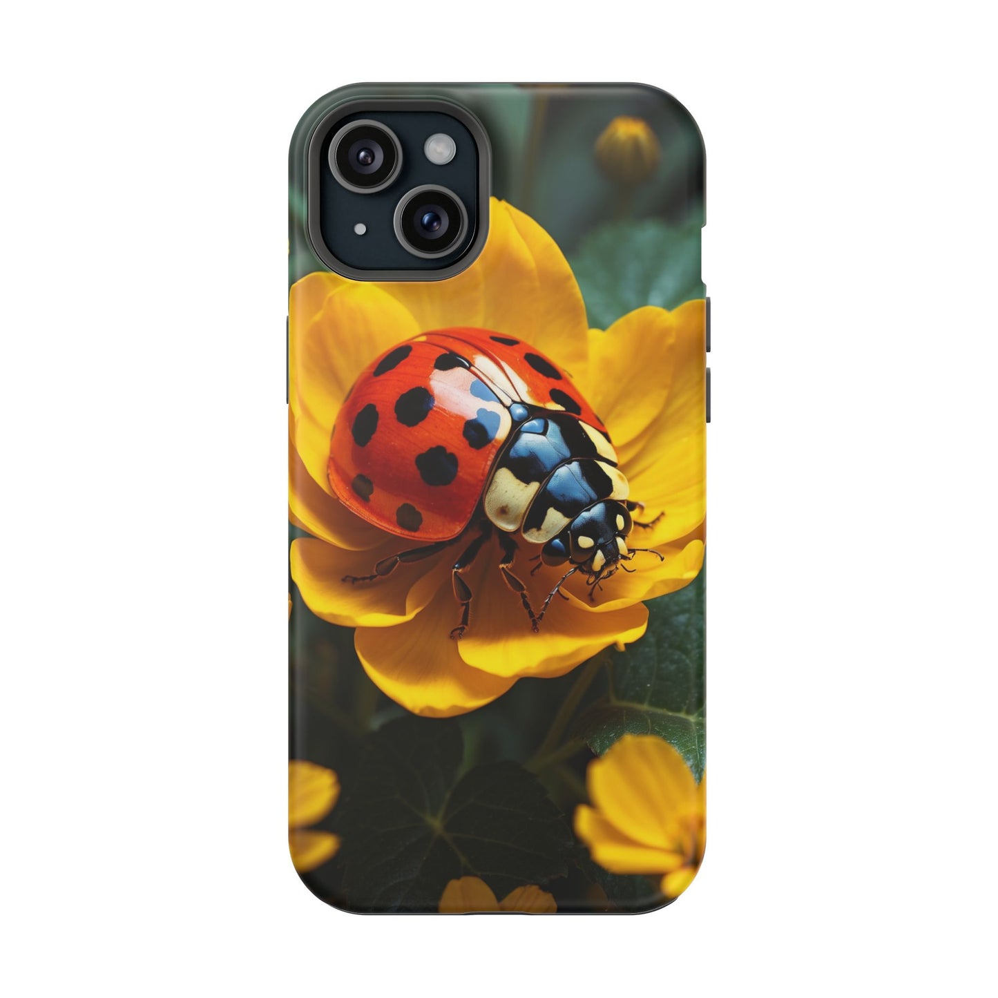 Yellow Blossoms with Bug Accent - MagSafe iPhone Case