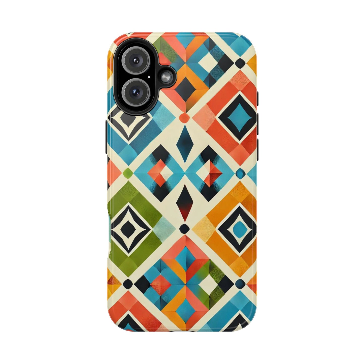 Harlequin Geometric iPhone Case - Vibrant Abstract Protective Cover