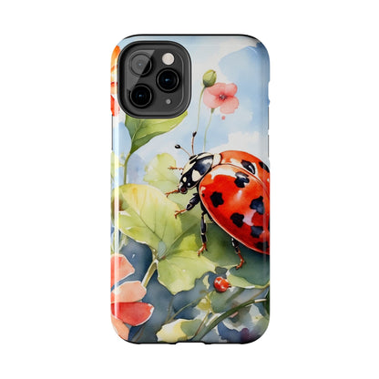 Watercolor Ladybug & Poppy Fields - iPhone Series Case