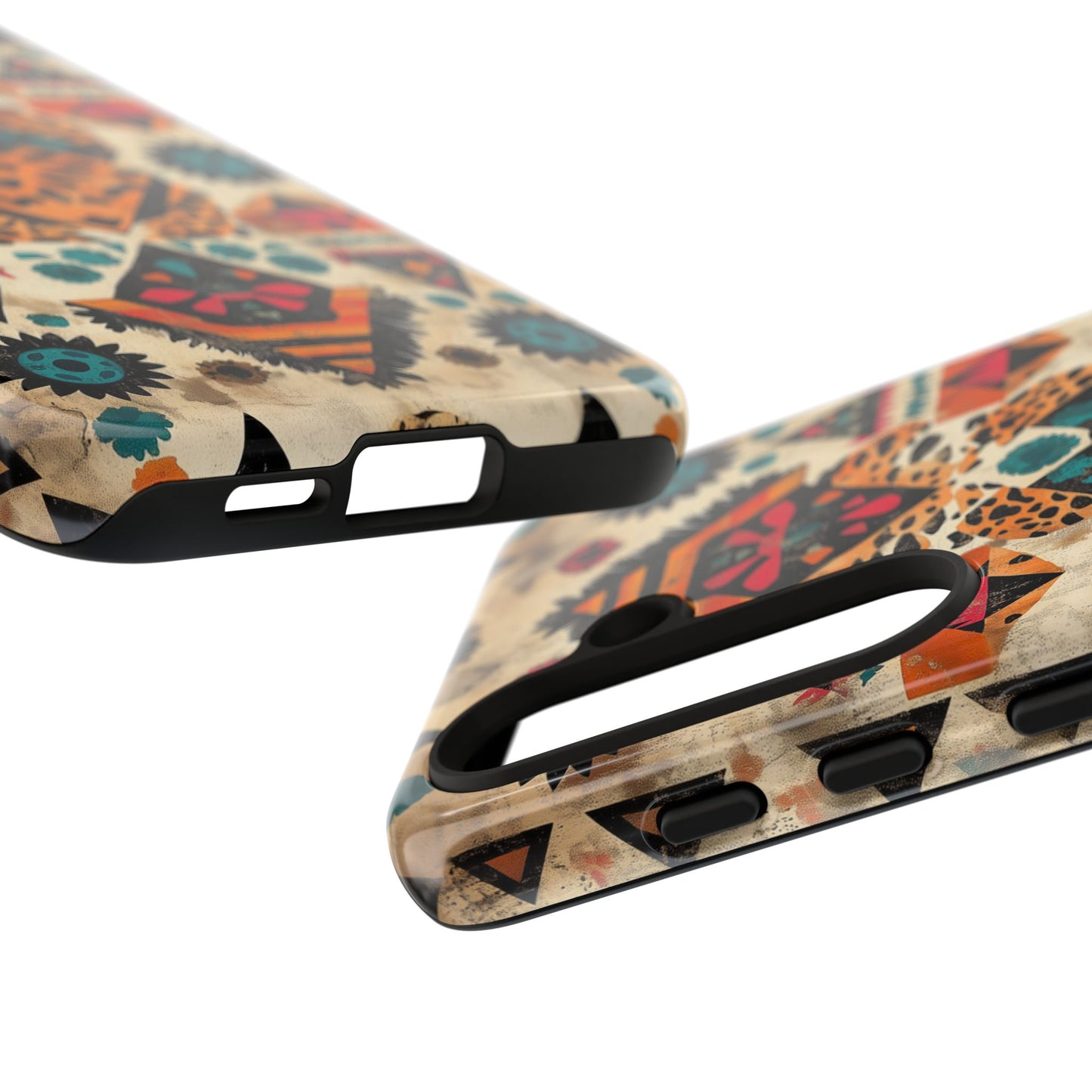 Bohemian Leopard & Tribal Floral Tough Samsung Galaxy Case – Vibrant Eclectic Design, Dual - Layer Protection - BOGO Cases