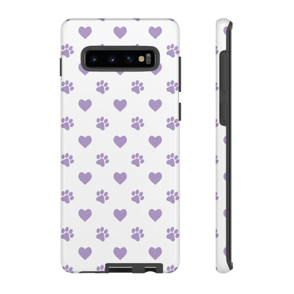 Paw Prints & Hearts – Samsung Galaxy Case, Cute and Durable Design