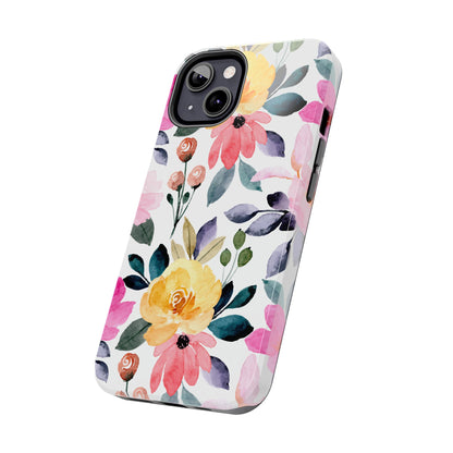 Blossoming Beauty – iPhone Series Case with Vibrant Watercolor Flowers