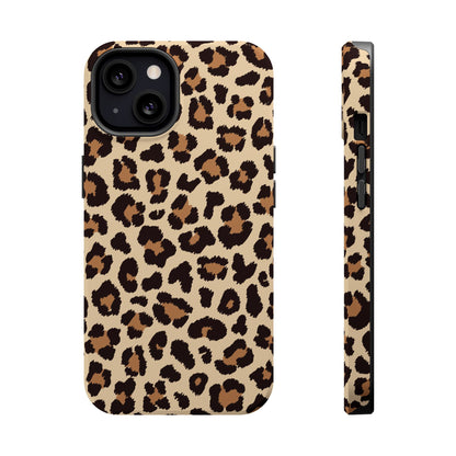 Wild Leopard Print Tough MagSafe iPhone Case – Bold Animal Pattern Design with Dual-Layer Protection