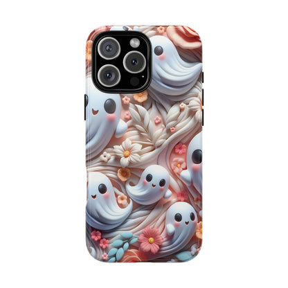 Clay Ghosts Phone Case - Whimsical Floral Protection