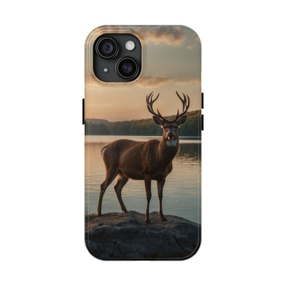 Majestic Stag at Sunset – iPhone Case