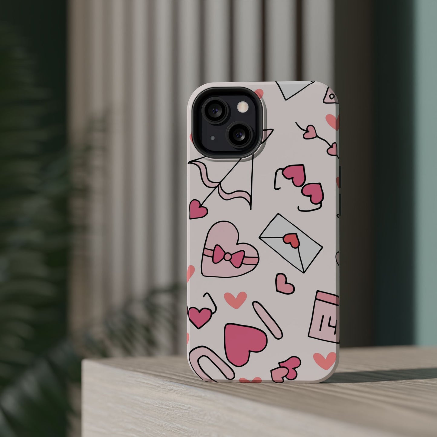 Valentine's Day Scribbles MagSafe iPhone Case