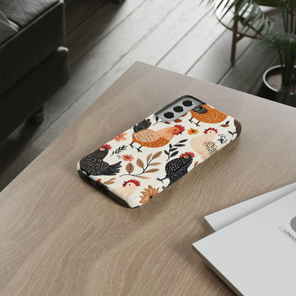 Samsung Galaxy Case: Cluckin' Vintage – Chickens & Leaves