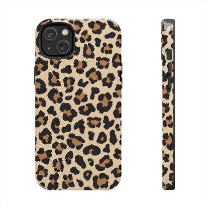 Wild Leopard Print Tough iPhone Case – Bold Animal Pattern Design with Dual-Layer Protection