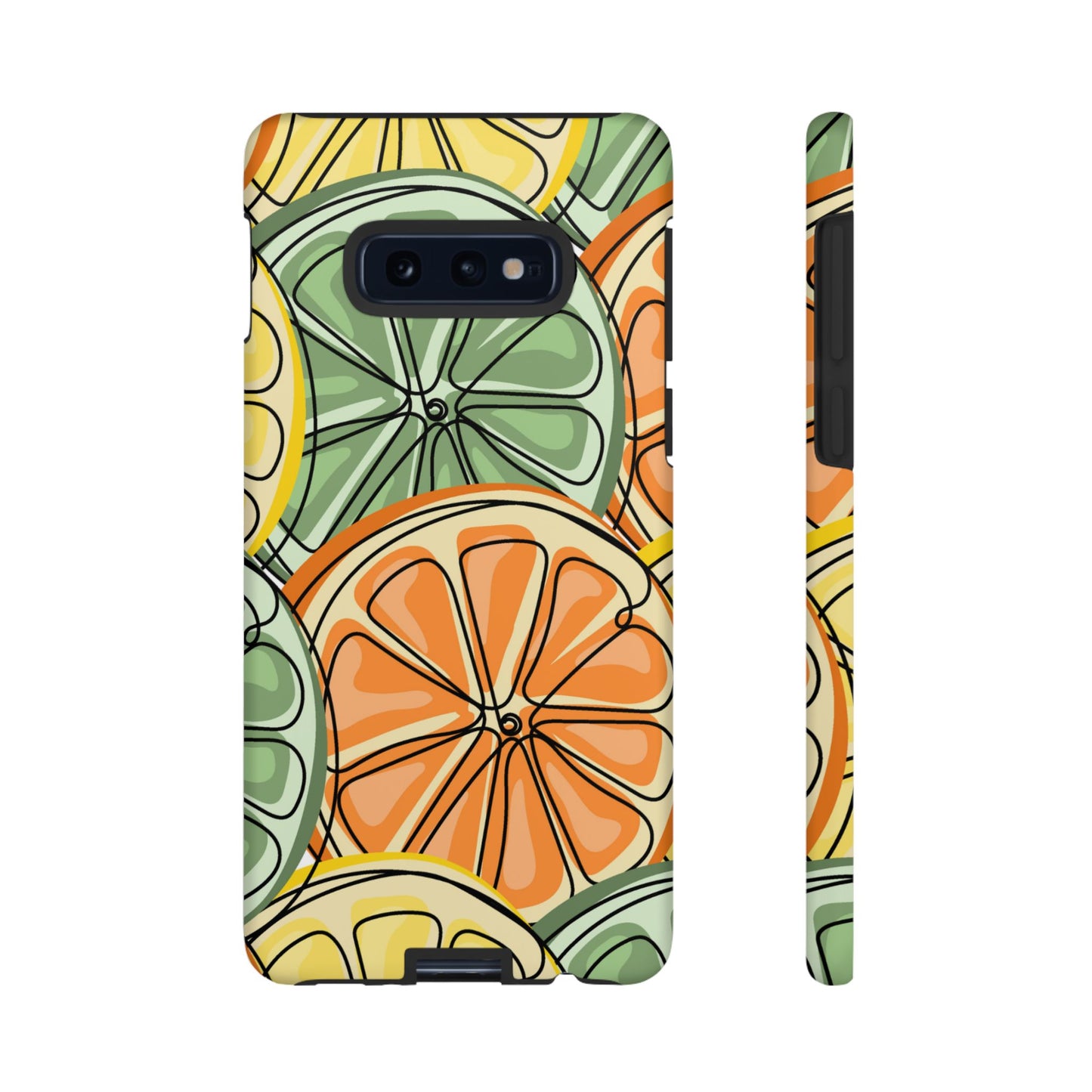 Citrus Zest Tough Samsung Galaxy Case – Bold Lime, Lemon, and Orange Design, Shockproof Protection - BOGO Cases