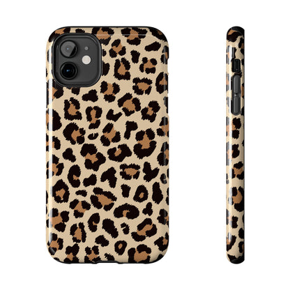 Wild Leopard Print Tough iPhone Case – Bold Animal Pattern Design with Dual-Layer Protection