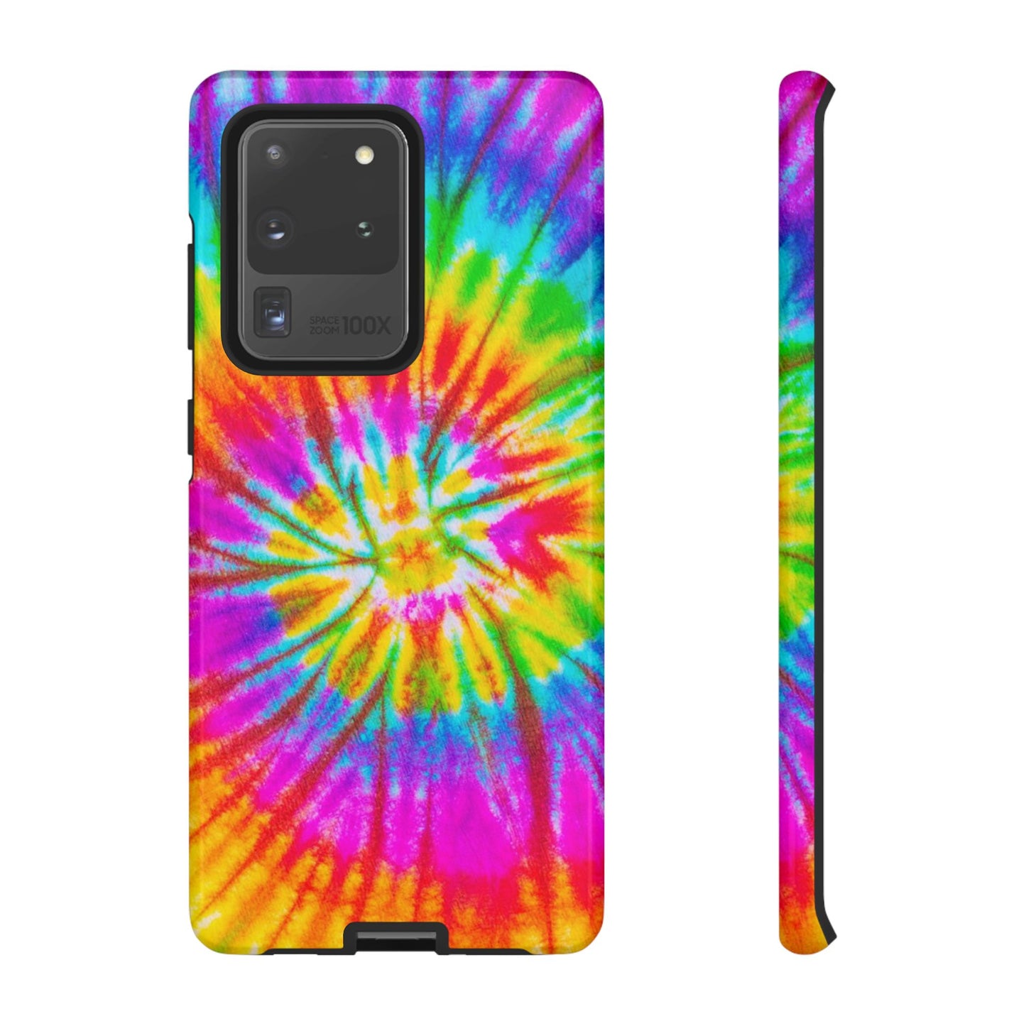 Vibrant Rainbow Spiral Tie-Dye Samsung Galaxy Case – Bold & Retro Style