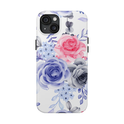 Elegant Blue Floral Watercolor Design – iPhone Case