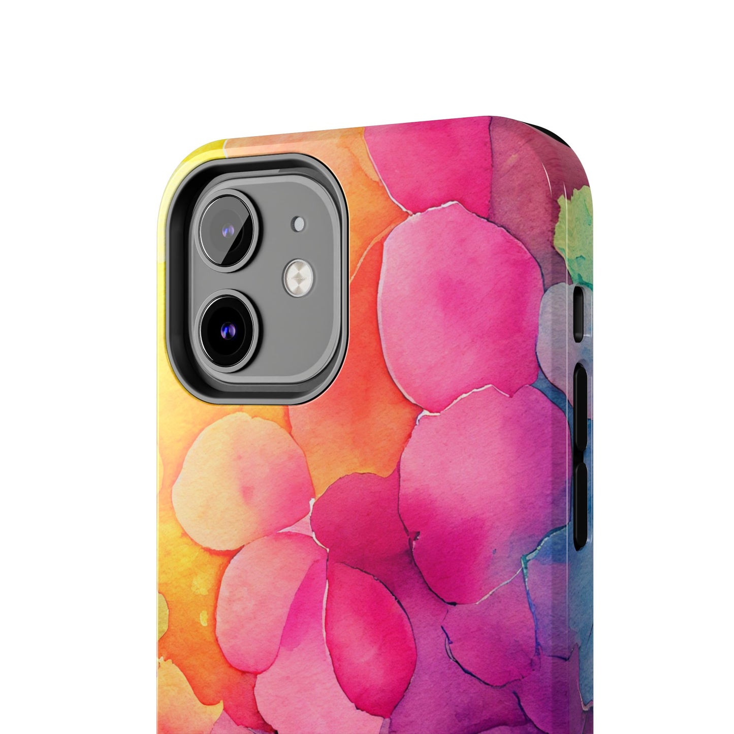 Sunset Petals Watercolor iPhone Case – Slim Design, Glossy Finish