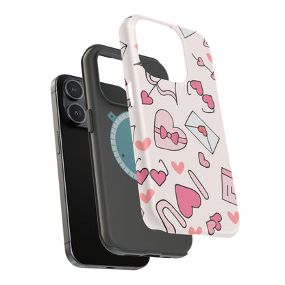 Valentine's Day Scribbles MagSafe iPhone Case