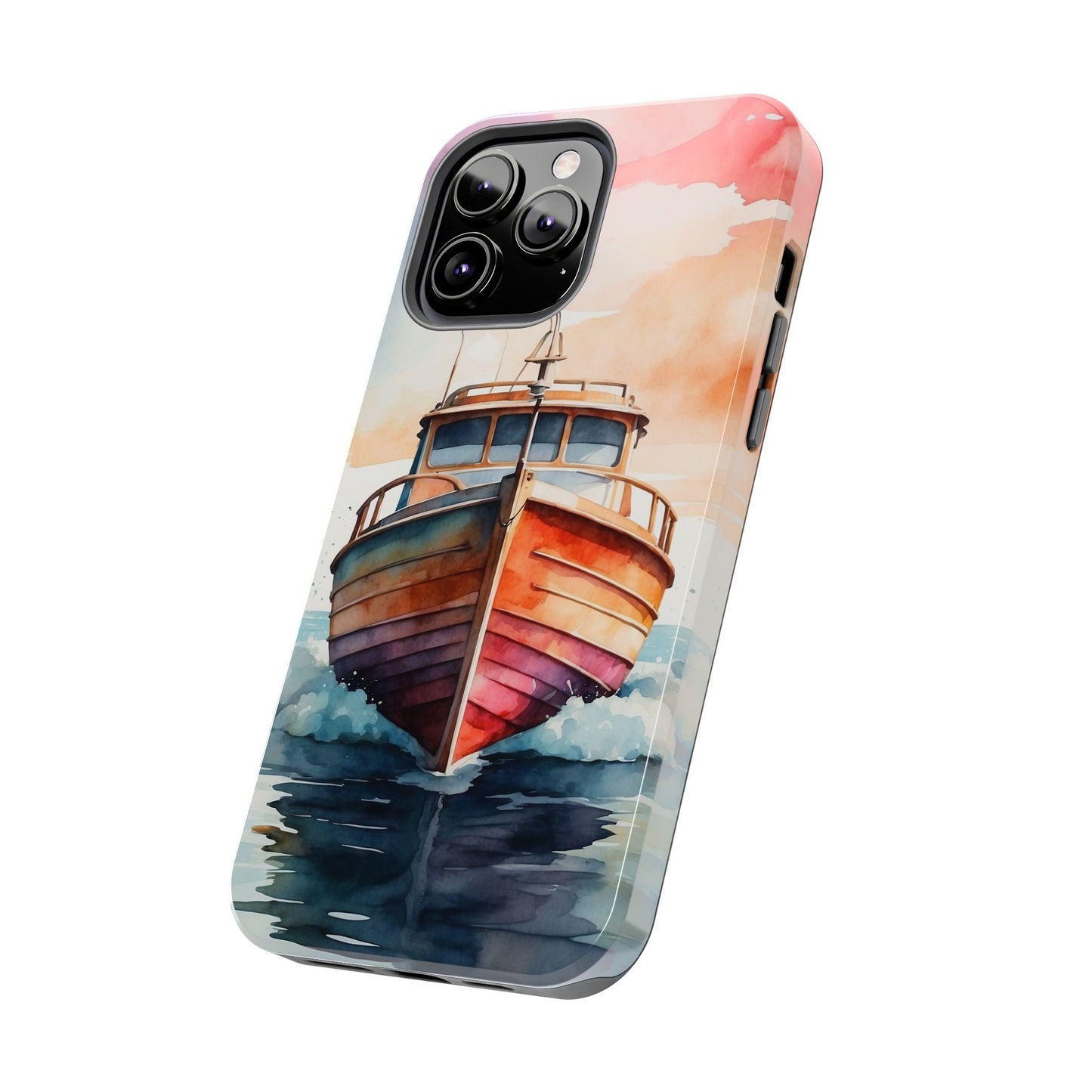 Sunset Sail Watercolor Boat – iPhone Series Case