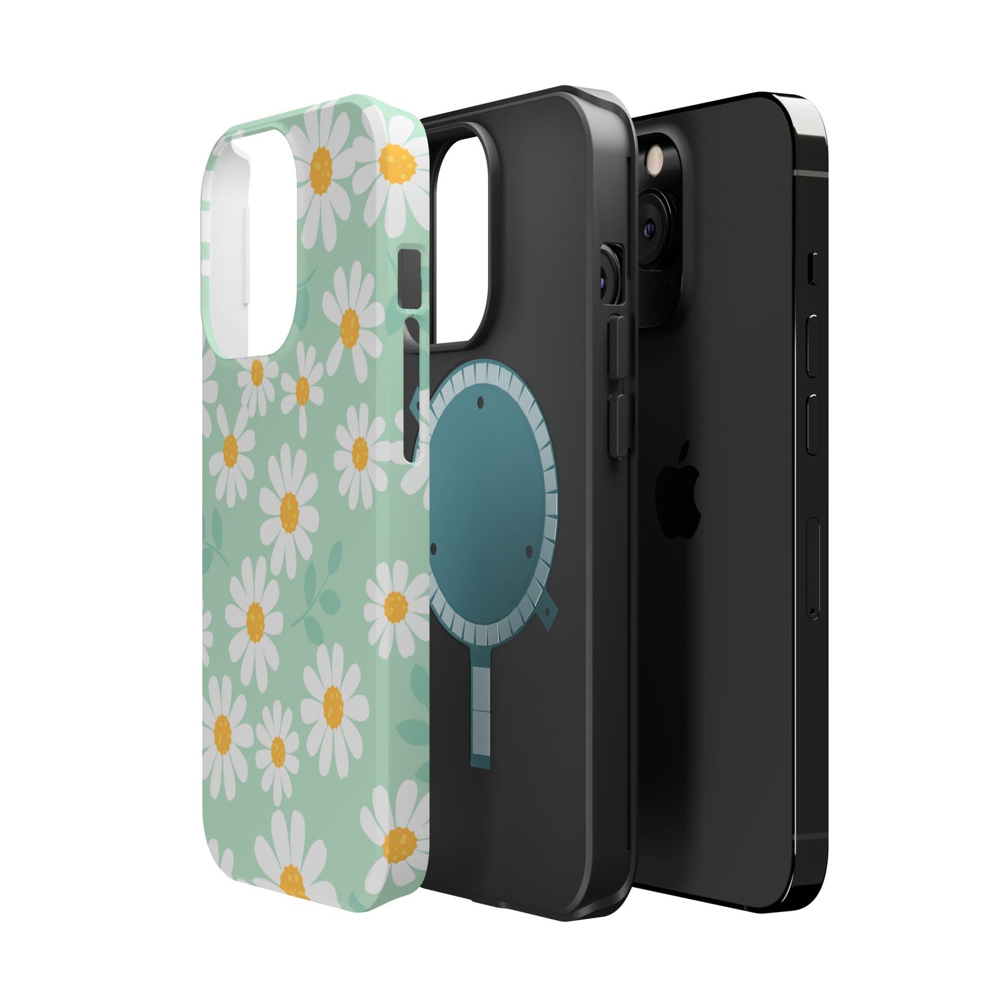 Charming Daisy Floral Tough MagSafe iPhone Case – Spring Pastel Design, Shockproof & Slim