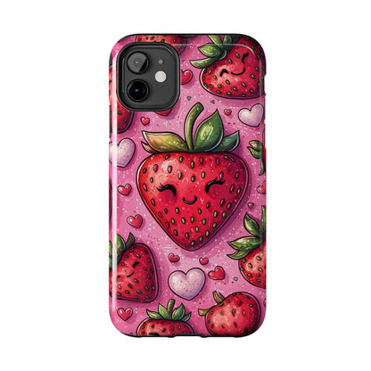 Cute Strawberry Kawaii iPhone Case – Fun Pink Design - BOGO Cases