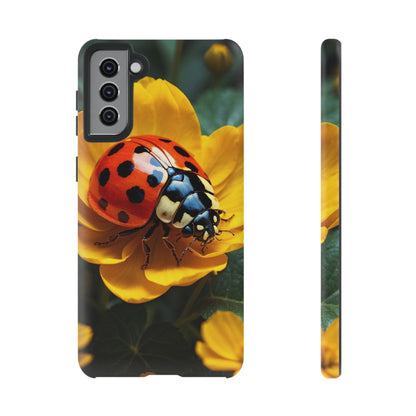 Golden Blooms & Ladybug Charm - Samsung Galaxy Case