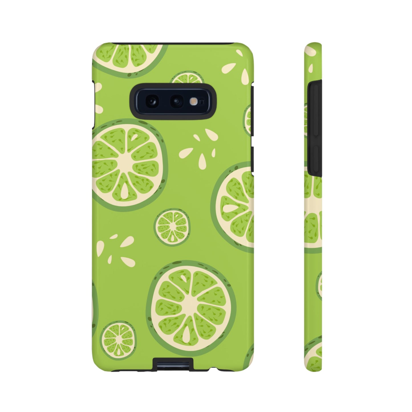 Zesty Lime Splash Tough Samsung Galaxy Case – Fresh Citrus Design, Dual-Layer Protection