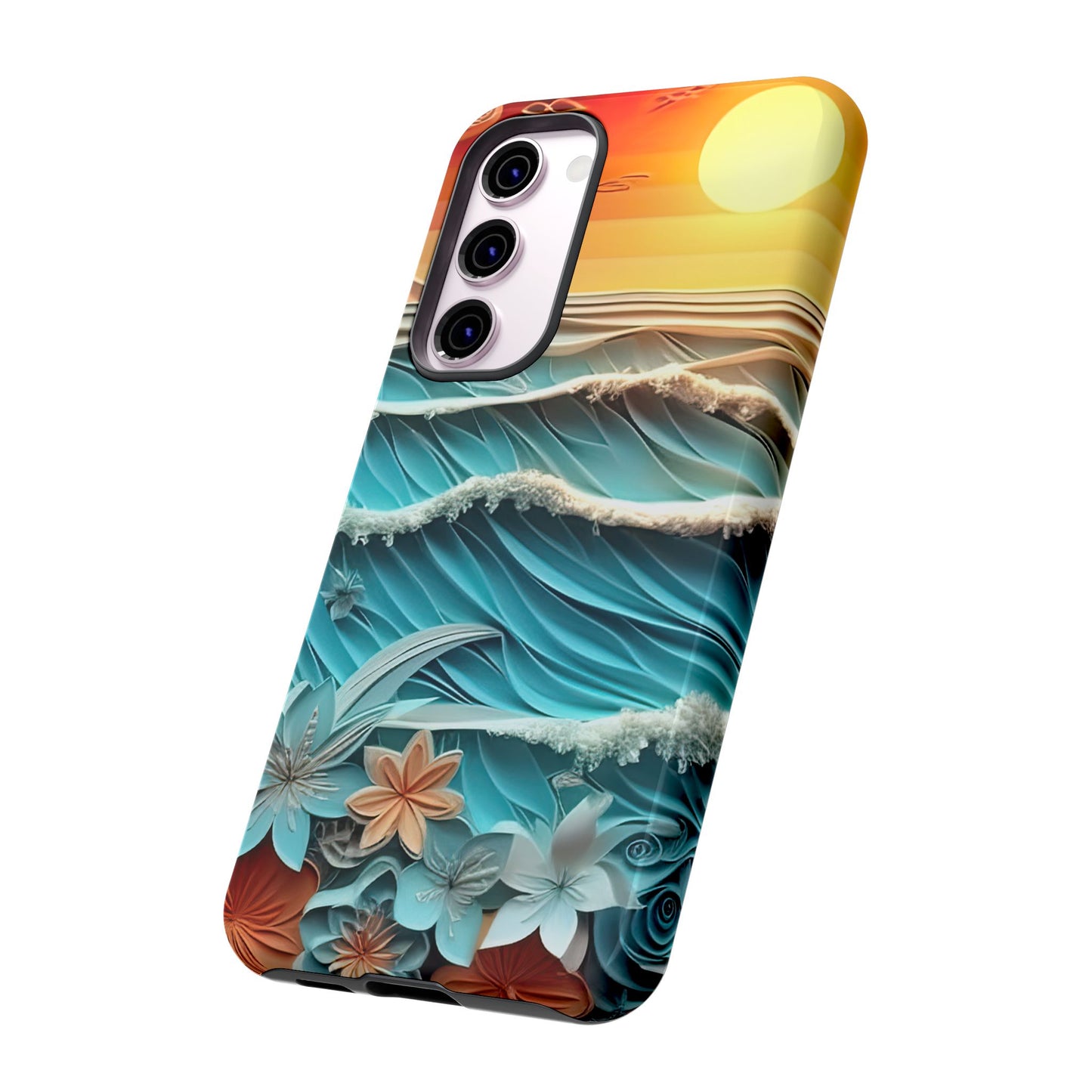 Tropical Sunset Paper Art Ocean – Samsung Galaxy Series Case