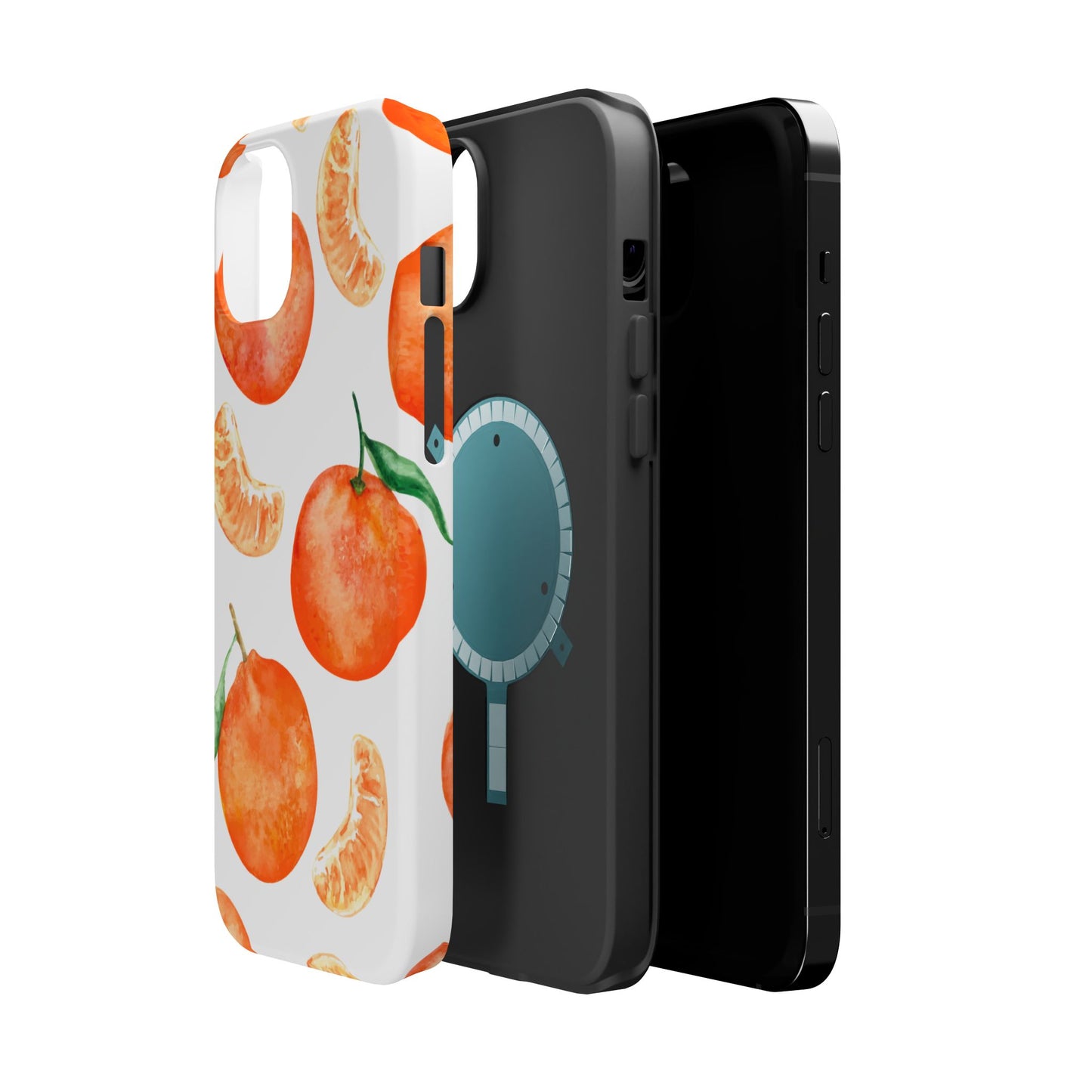 Tangerine Dreams Tough MagSafe iPhone Case – Watercolor Orange Design, Shockproof Dual Protection