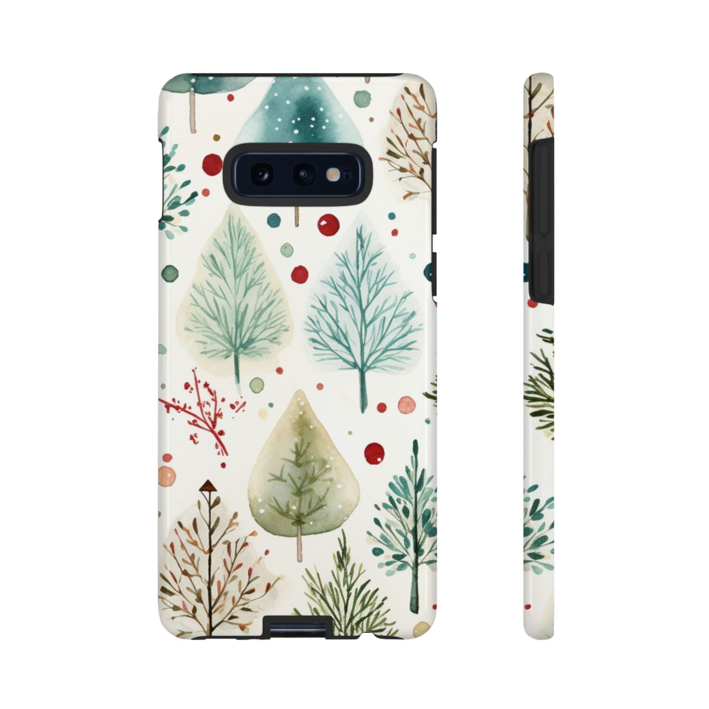 Watercolor Winter Trees Samsung Galaxy Case – Nature-Inspired, Holiday Theme Protective Cover