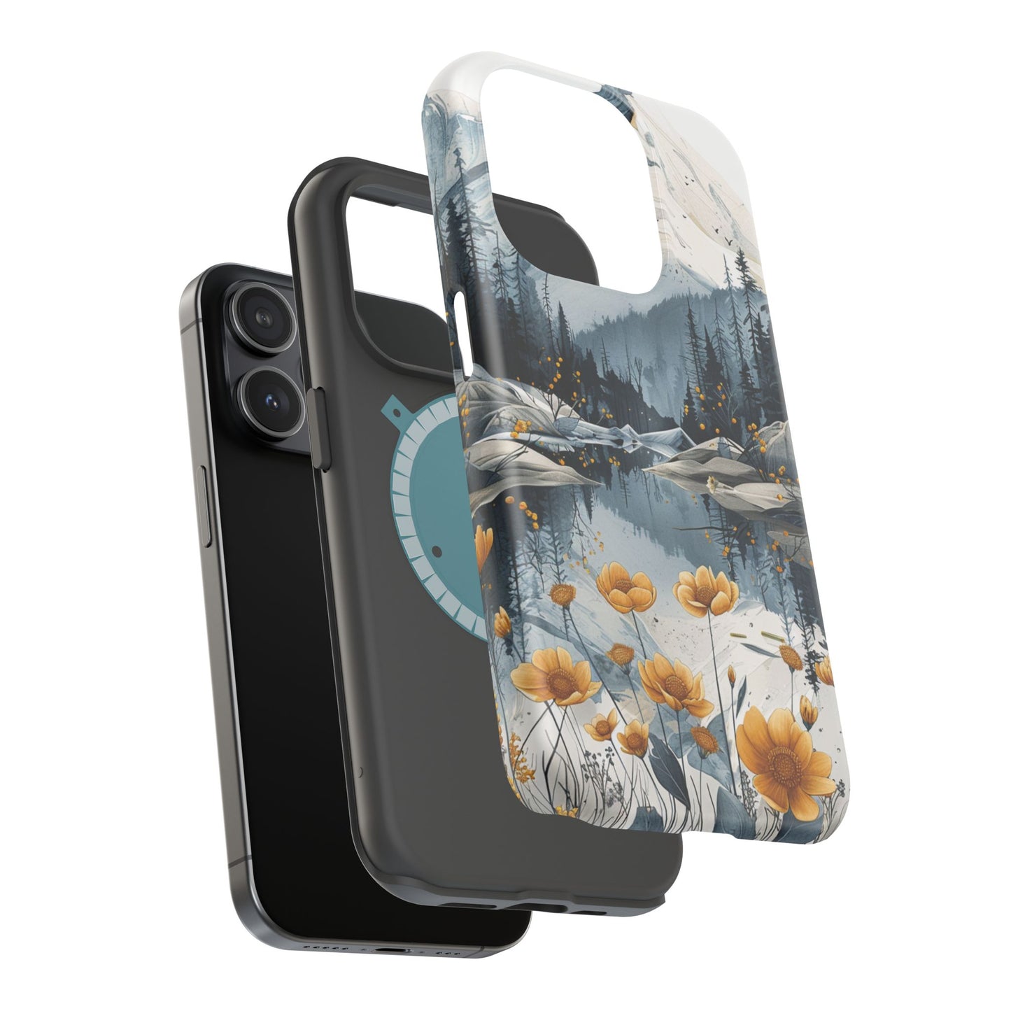 Silver Alpine Wildflower iPhone Case