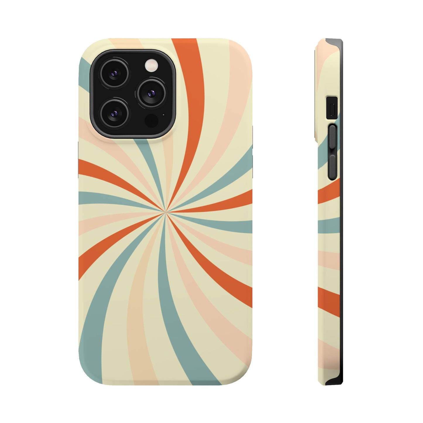 Retro Swirl MagSafe iPhone Case – Durable, Vintage-Inspired Design with Dual-Layer Protection