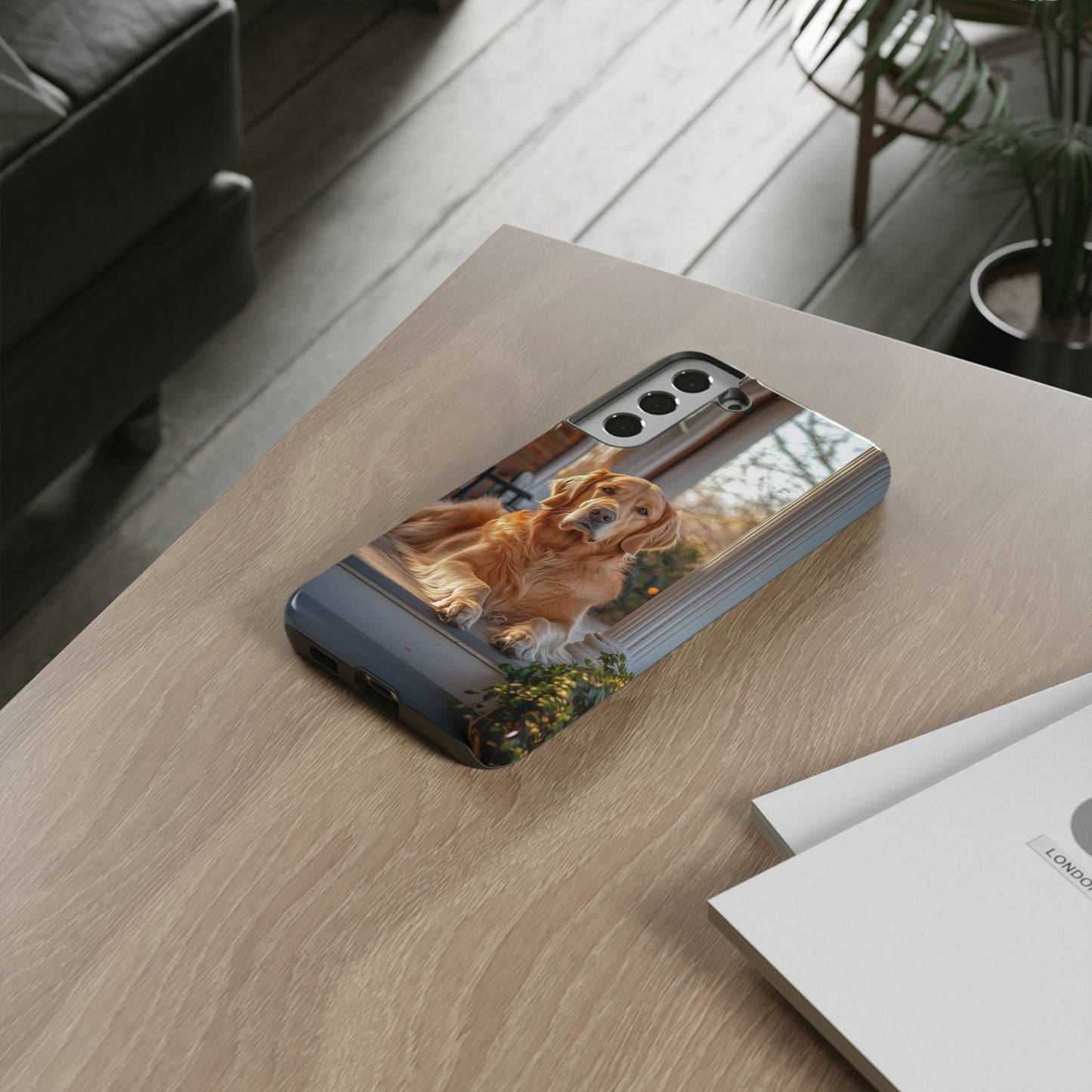 Golden Retriever on Porch - Samsung Galaxy Series Case