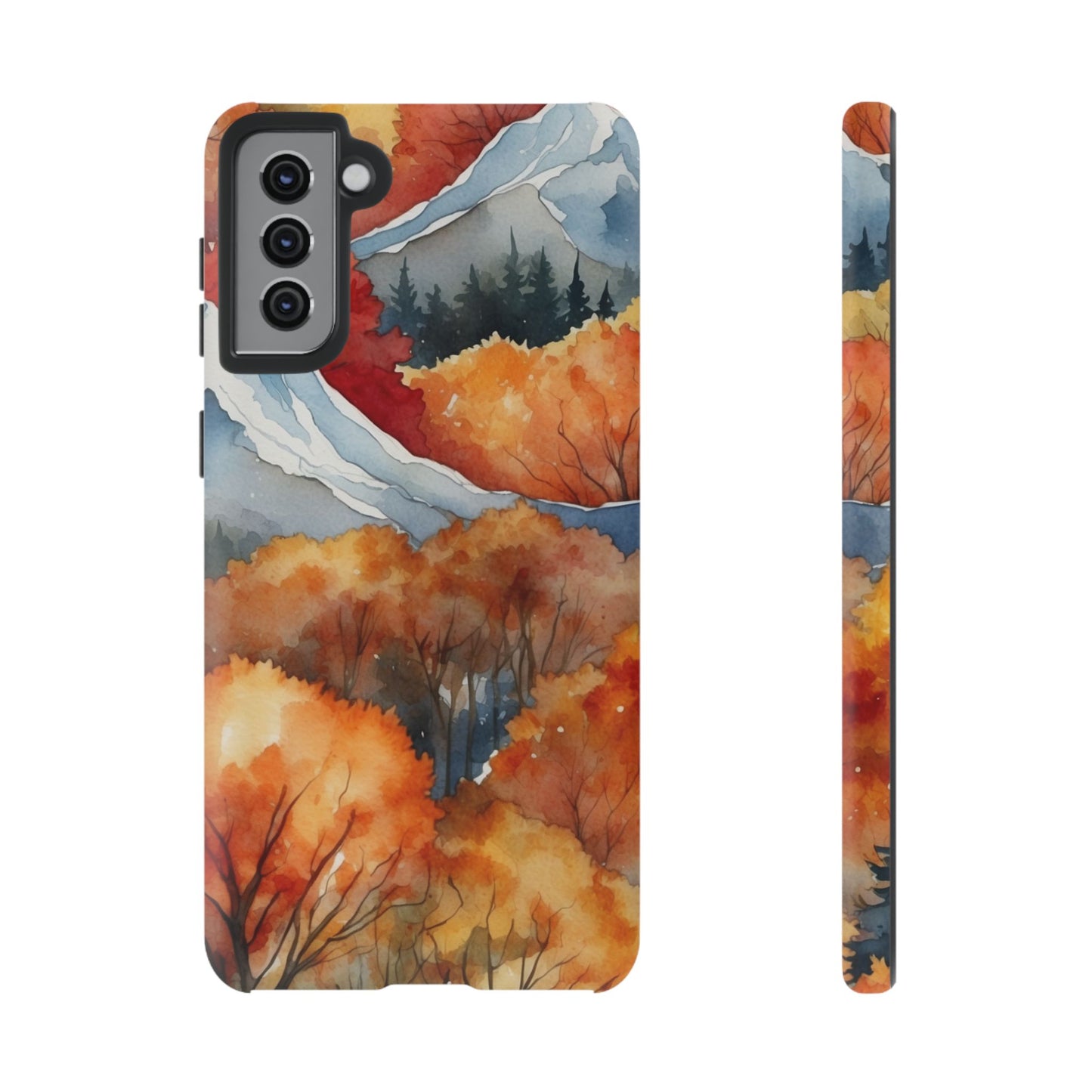 Autumn Mountain Forest Watercolor - Samsung Galaxy Case