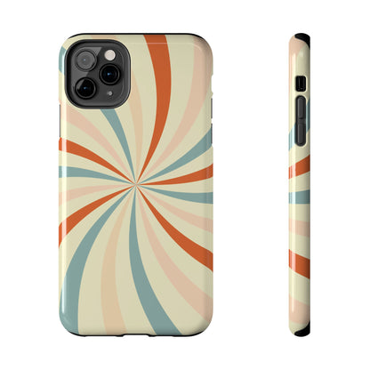 Retro Swirl iPhone Case – Durable, Vintage-Inspired Design with Dual-Layer Protection