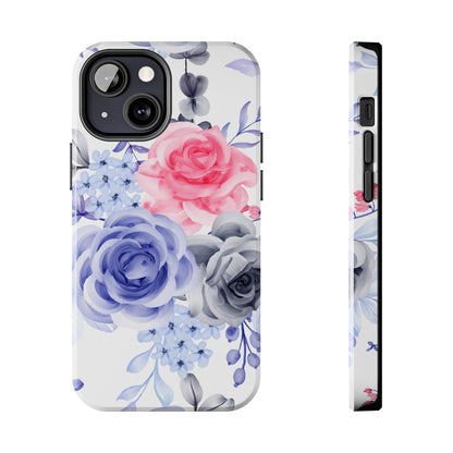 Elegant Blue Floral Watercolor Design – iPhone Case