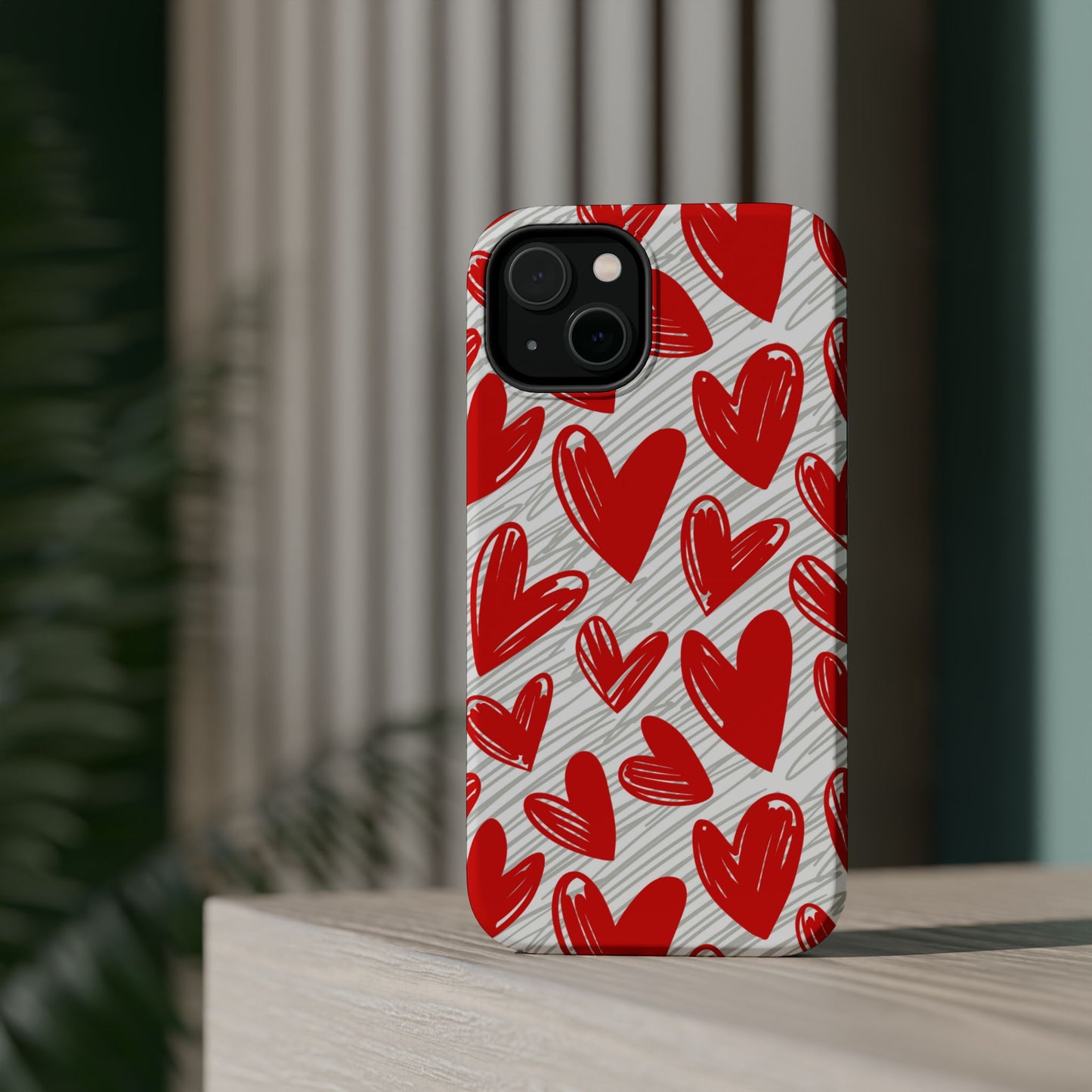 MagSafe Case: Whimsical Heart Doodle