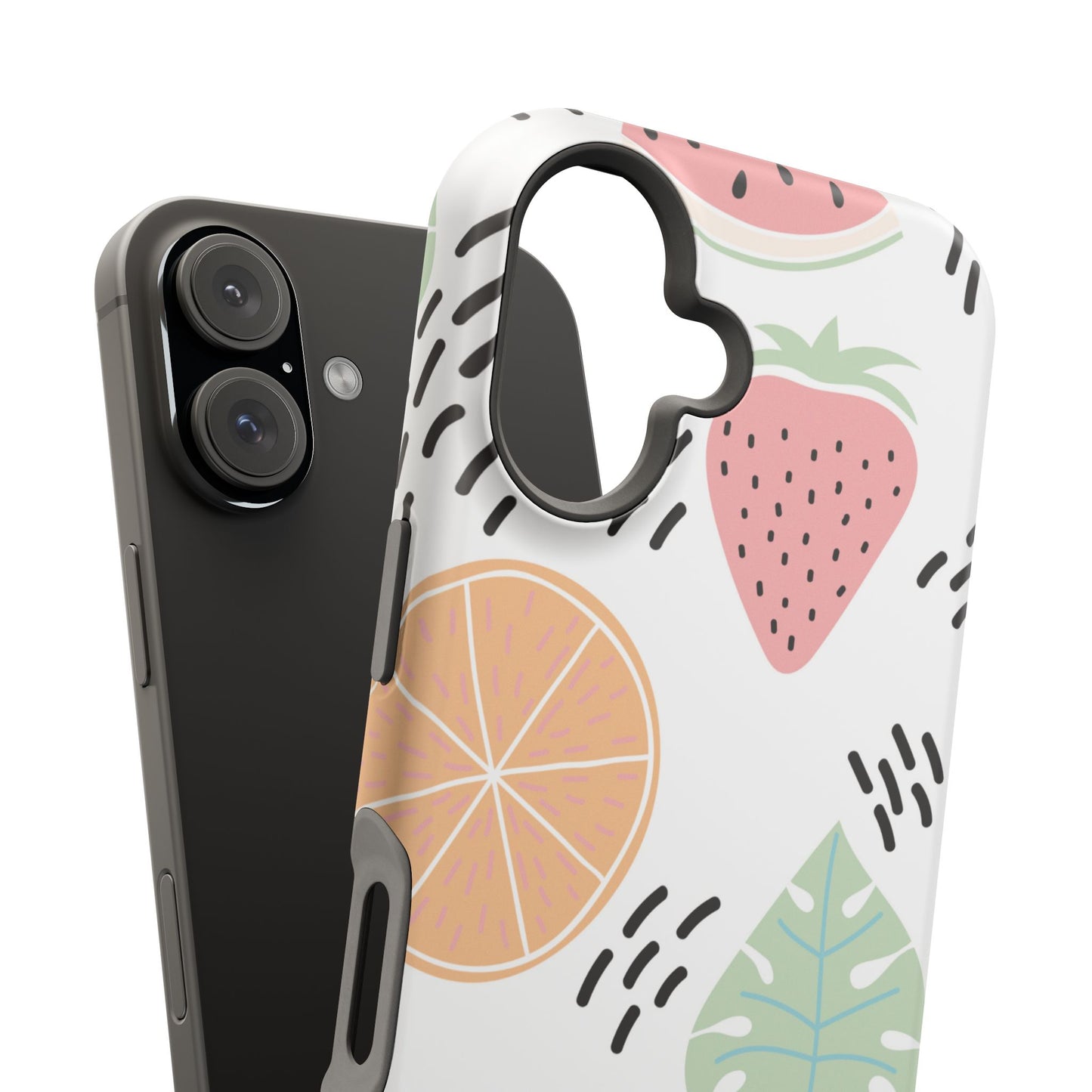 Tropical Fruit Fiesta Tough MagSafe iPhone Case – Fun Watermelon, Pineapple, and Citrus Design