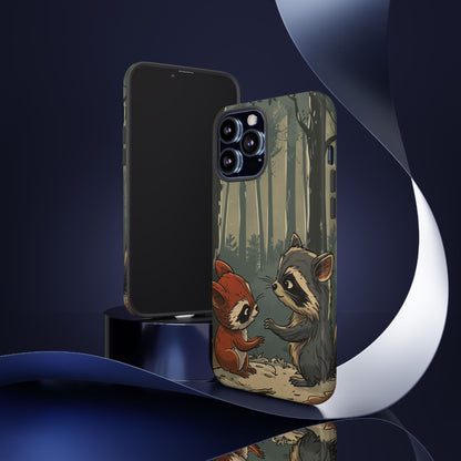 Whimsical Woodland Raccoons Phone Case