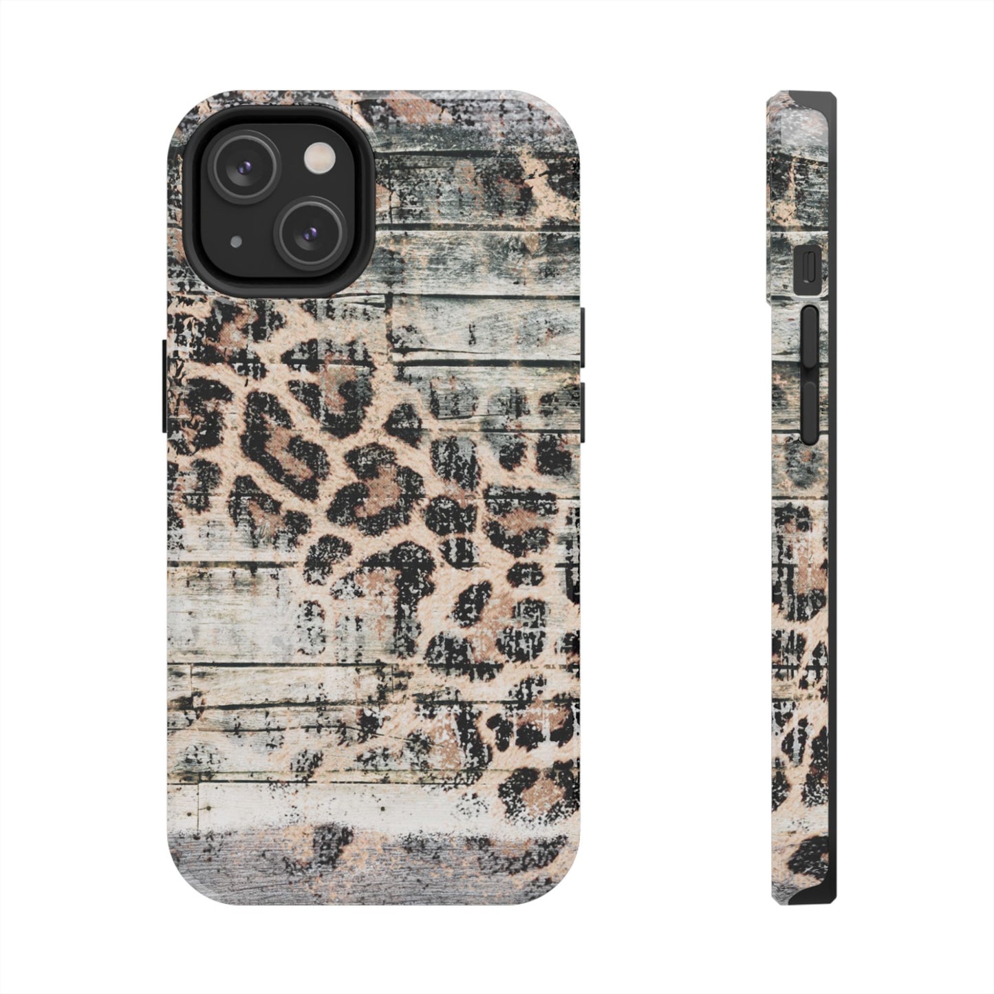 Rustic Leopard Wood Print - iPhone Series Case