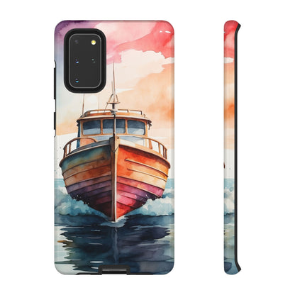 Sunset Sail Watercolor Boat – Samsung Galaxy Series Case