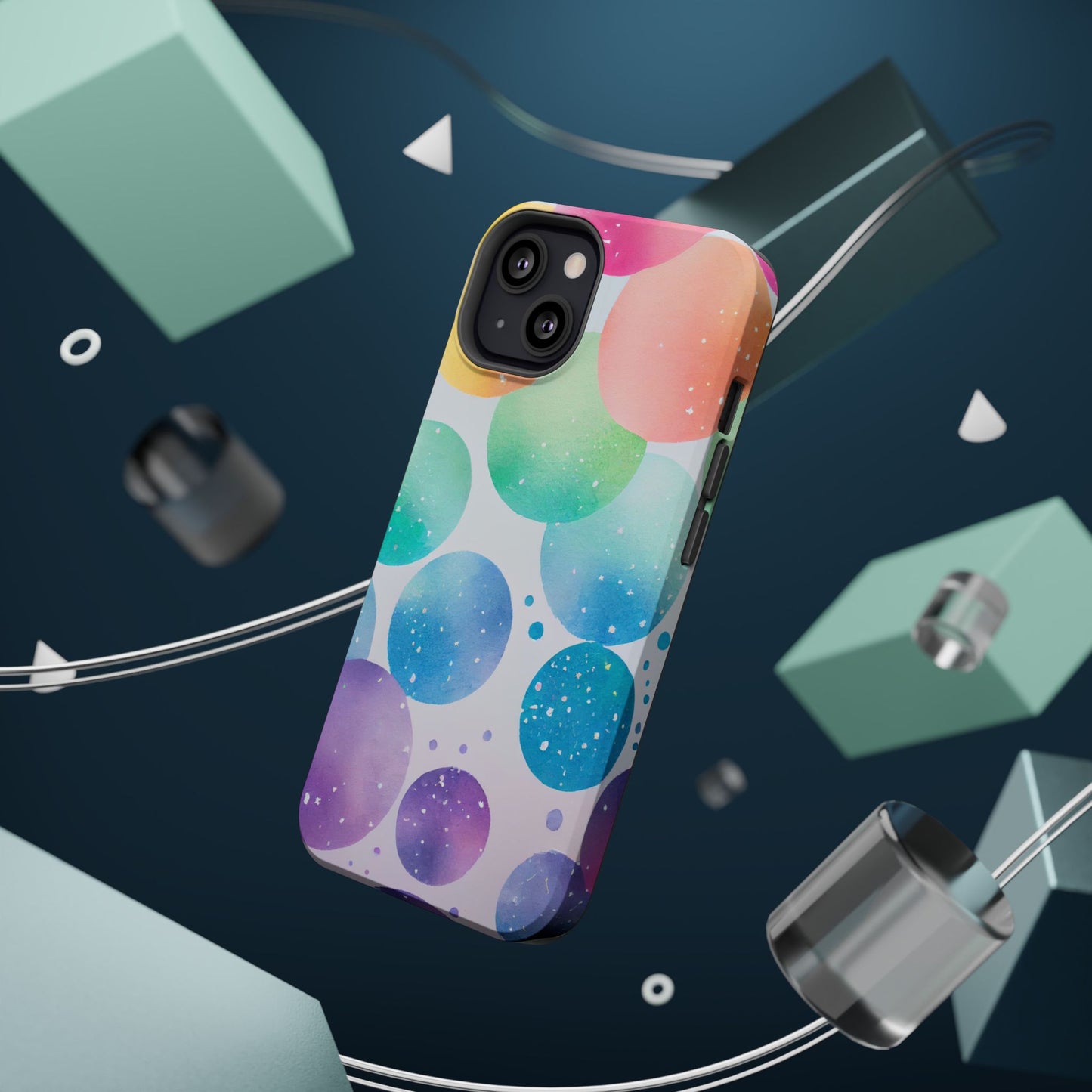 Pastel Galaxy Bubbles  MagSafe iPhone Case – Slim Design, Glossy Finish