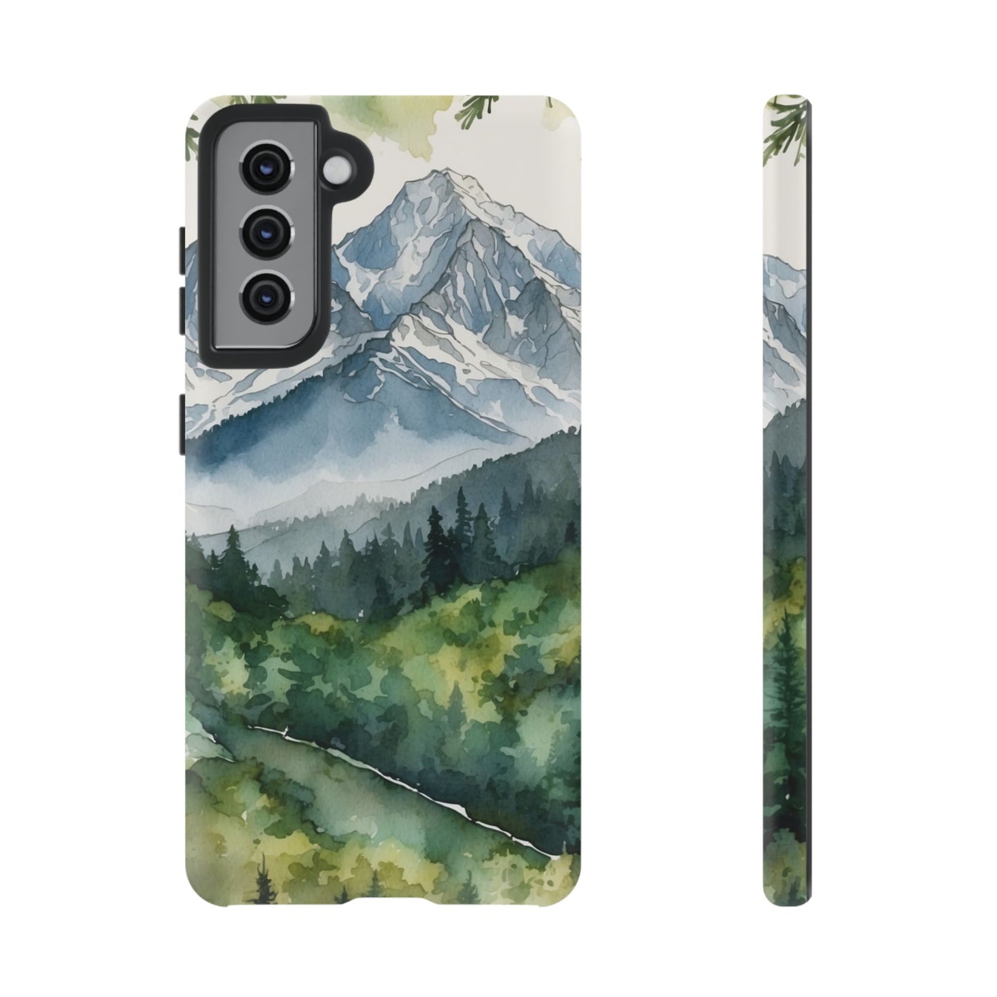 Watercolor Alpine Mountainscape - Samsung Galaxy Case