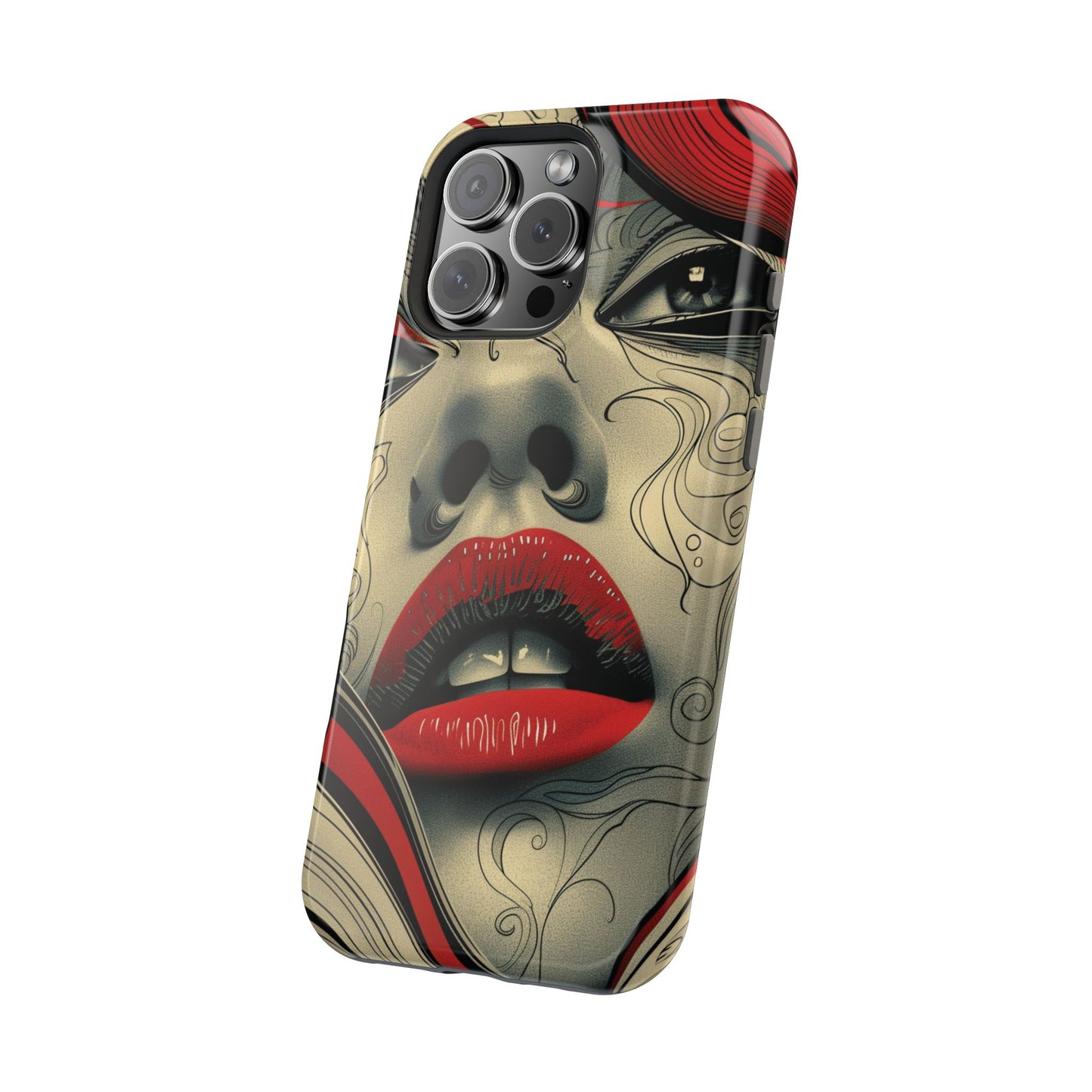 Bold Beauty Red Lips iPhone Case