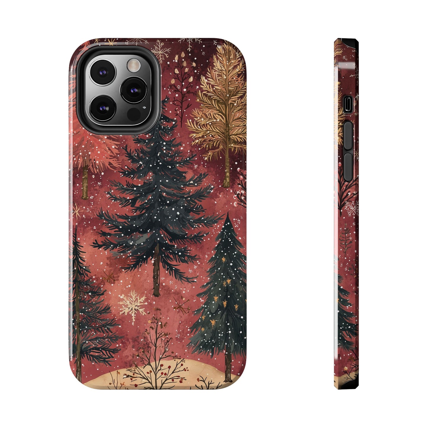 Rustic Red Winter Forest - iPhone Series Case