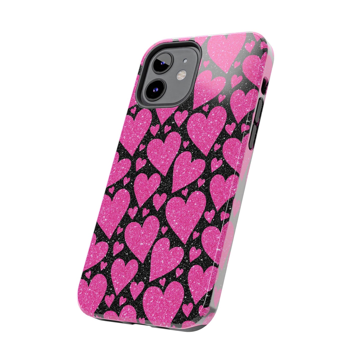 Glitter Hearts iPhone Case