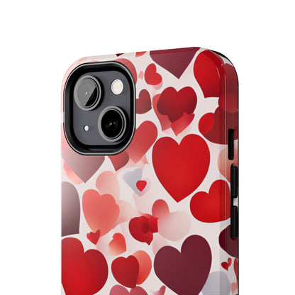 iPhone Case: Romantic Red Heart Gradient Case