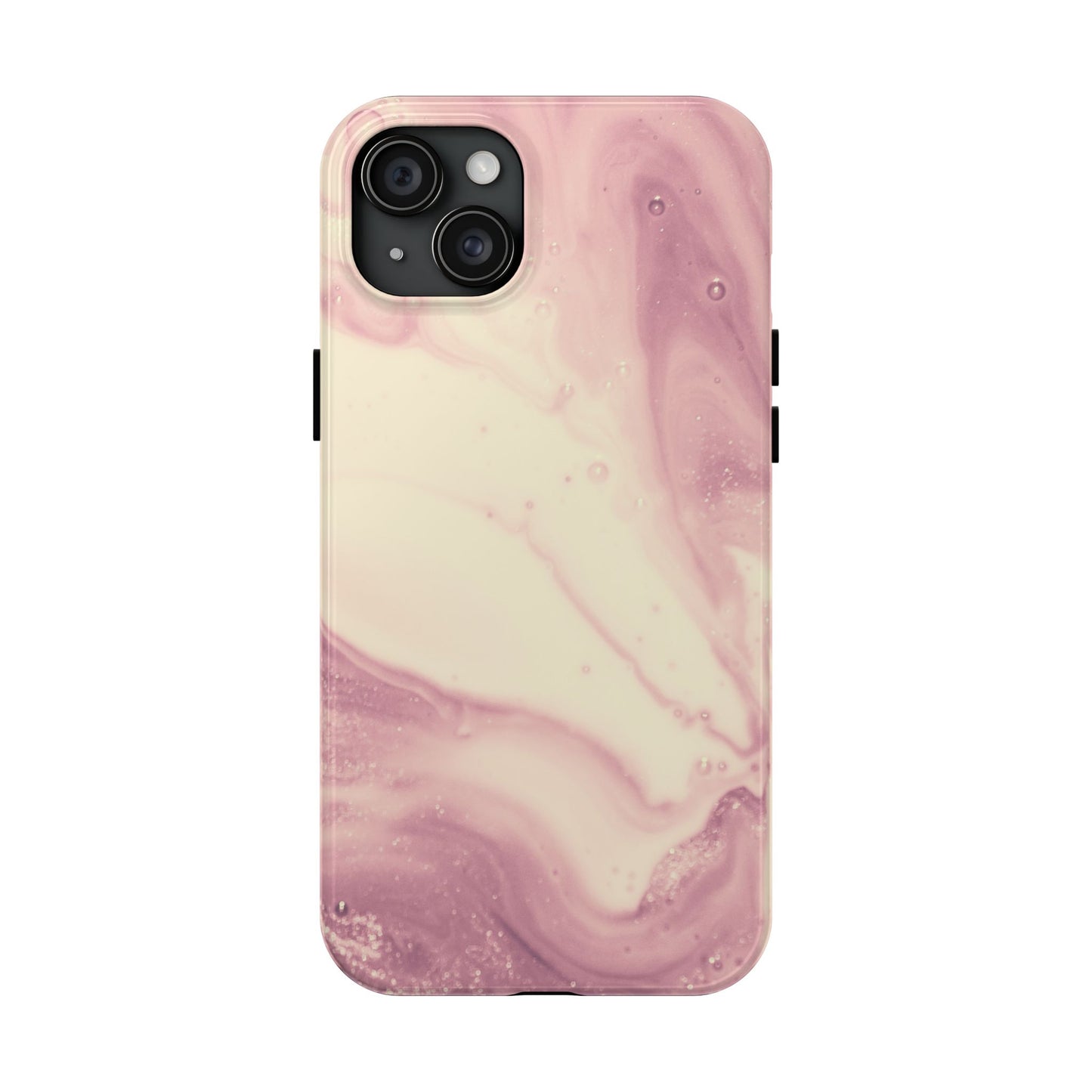 Blush Marble Glow – iPhone Case with Rose Gold & Pink Swirl Pattern